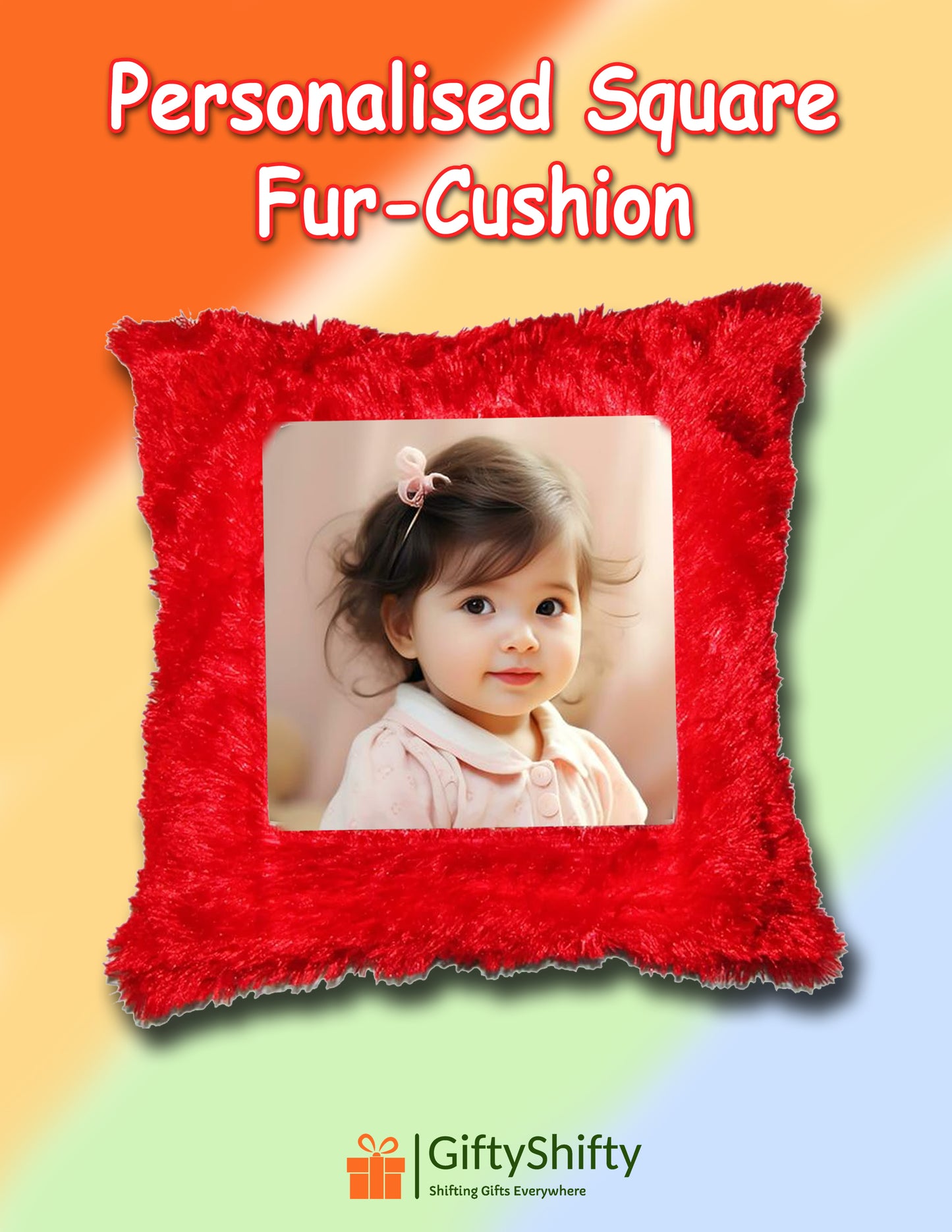 Personalized Fur Cushion (Square)